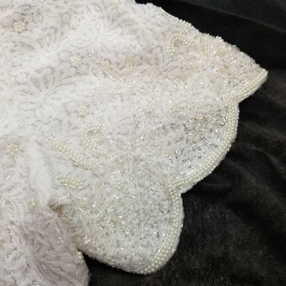 Fashion Bug White Beaded Formal Top Sz 24 (2X/3X) Wedding Party Mother of Bride - Picture 6 of 16